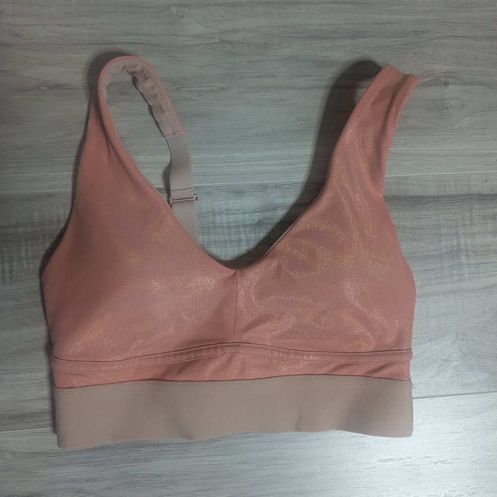 Small (See Photos) Ladies Pink Peachy Sports Athletic Bra Wireless